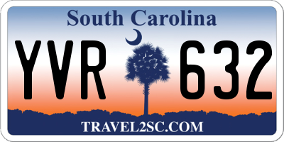 SC license plate YVR632
