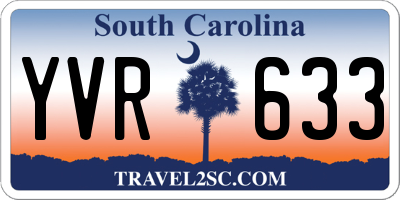 SC license plate YVR633