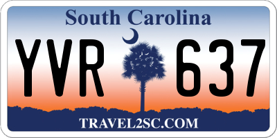 SC license plate YVR637