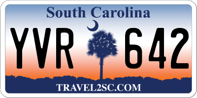 SC license plate YVR642