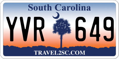 SC license plate YVR649