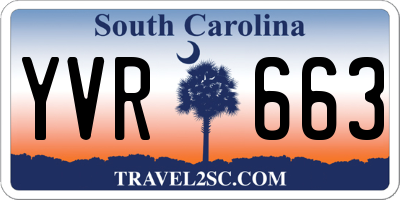 SC license plate YVR663
