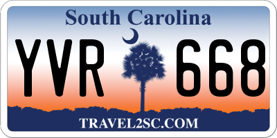 SC license plate YVR668