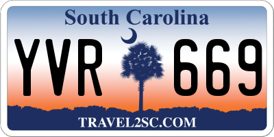 SC license plate YVR669