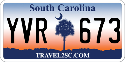 SC license plate YVR673