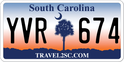 SC license plate YVR674