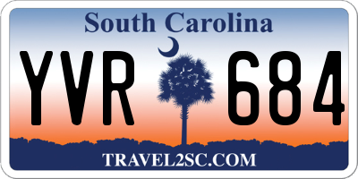 SC license plate YVR684