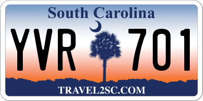 SC license plate YVR701