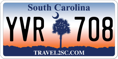 SC license plate YVR708