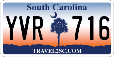 SC license plate YVR716