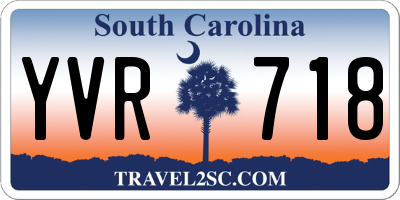 SC license plate YVR718