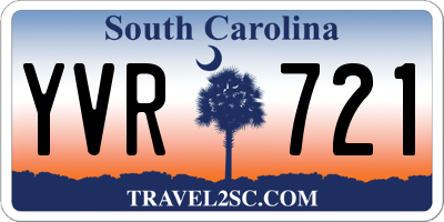 SC license plate YVR721