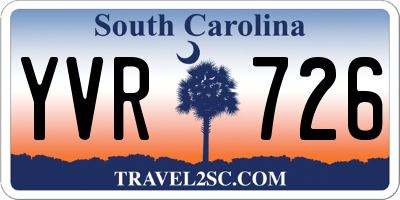 SC license plate YVR726