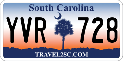 SC license plate YVR728