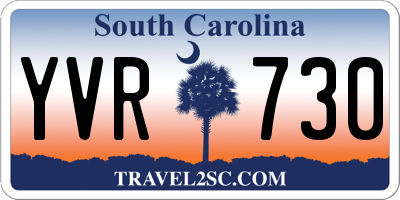 SC license plate YVR730