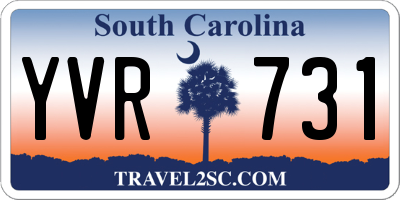 SC license plate YVR731
