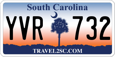 SC license plate YVR732