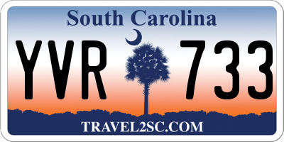 SC license plate YVR733