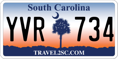 SC license plate YVR734