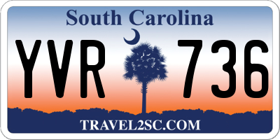 SC license plate YVR736