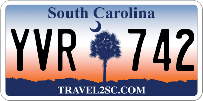 SC license plate YVR742