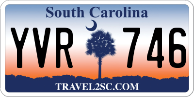 SC license plate YVR746