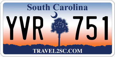 SC license plate YVR751