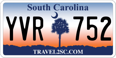 SC license plate YVR752