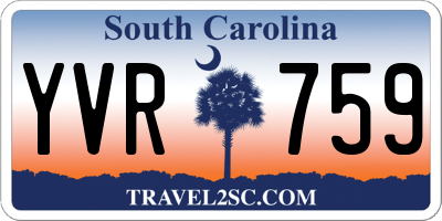 SC license plate YVR759