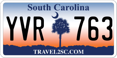 SC license plate YVR763