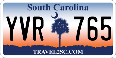 SC license plate YVR765