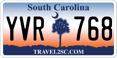 SC license plate YVR768