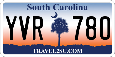 SC license plate YVR780