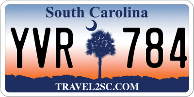 SC license plate YVR784