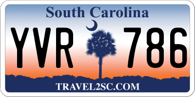 SC license plate YVR786