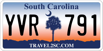 SC license plate YVR791