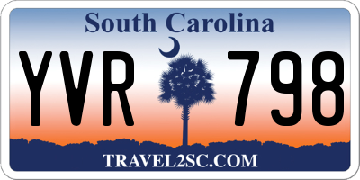 SC license plate YVR798