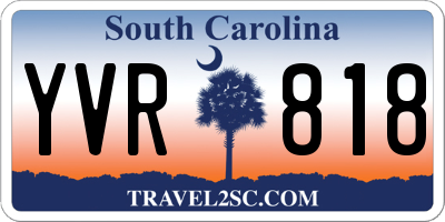 SC license plate YVR818