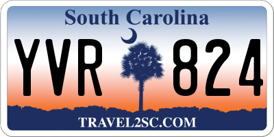 SC license plate YVR824