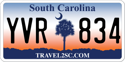 SC license plate YVR834
