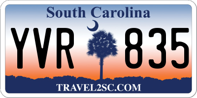 SC license plate YVR835