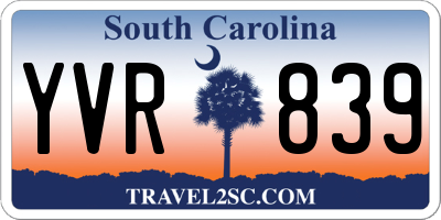 SC license plate YVR839