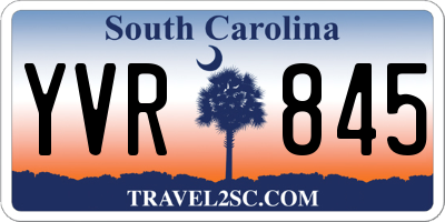 SC license plate YVR845