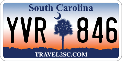 SC license plate YVR846