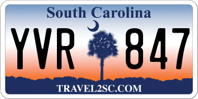 SC license plate YVR847