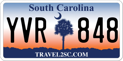 SC license plate YVR848
