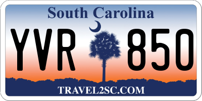 SC license plate YVR850