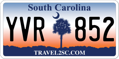 SC license plate YVR852