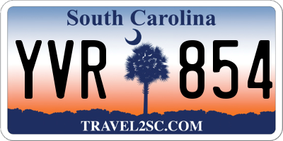SC license plate YVR854