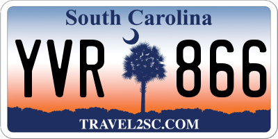 SC license plate YVR866